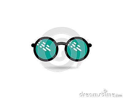 Glasses logo design vector Vector Illustration