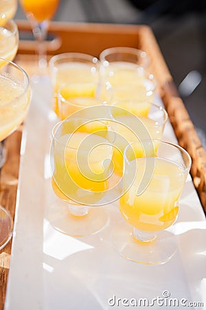 Glasses of orange juice Stock Photo