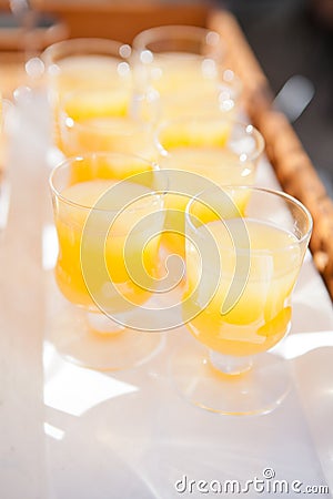 Glasses of orange juice Stock Photo