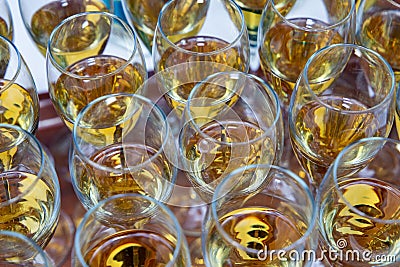Glasses of prosecco Italian white wine Stock Photo