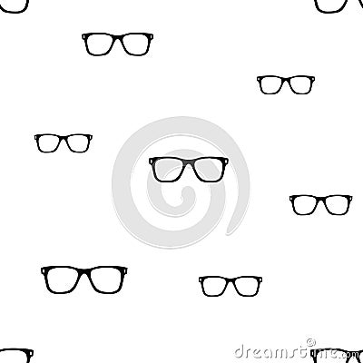 Glasses seamless pattern. Vector Illustration