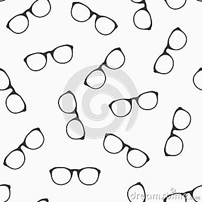 Glasses seamless pattern. Vector Illustration