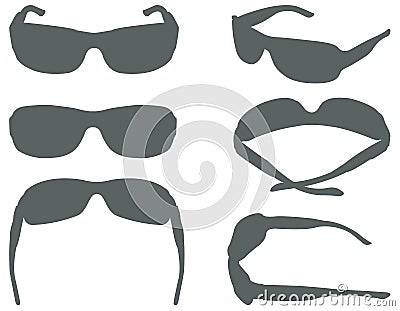 Glasses silhouette - eyeglasses or spectacles Vector Illustration