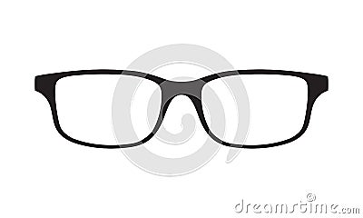 Glasses graphic icon in flat design Cartoon Illustration