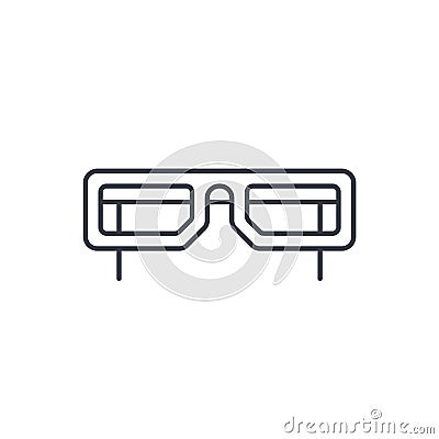 Glasses thin line icon. Linear vector symbol Vector Illustration