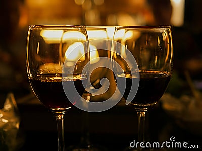 2 glasses of wine Stock Photo