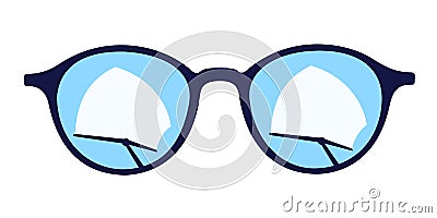 Glasses with wiper Vector Illustration