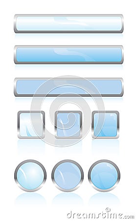 Glassy buttons Vector Illustration