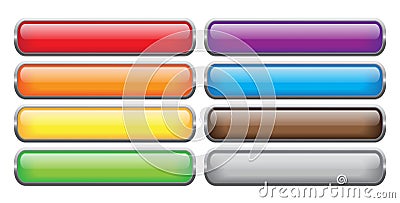 Glassy buttons Vector Illustration