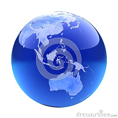 Glassy globe.Australia Stock Photo