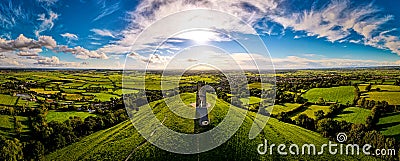 Glastonbury Tor near Glastonbury in the English county of Somerset Stock Photo