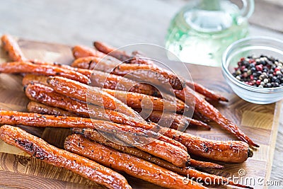 Glazed carrots Stock Photo