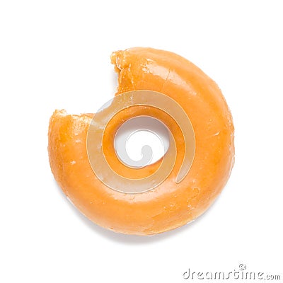 Glazed Donut on White Stock Photo