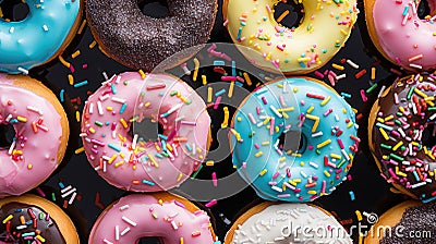 glazed fattening donut food Cartoon Illustration