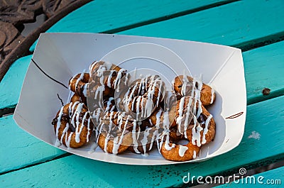 Glazed Mini Donuts Stock Photo