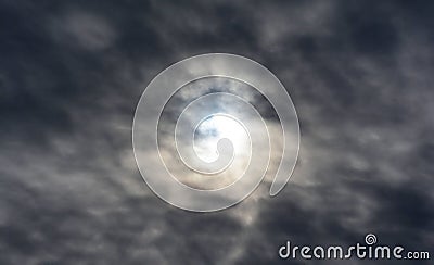 Gleam in the dark clouds Stock Photo