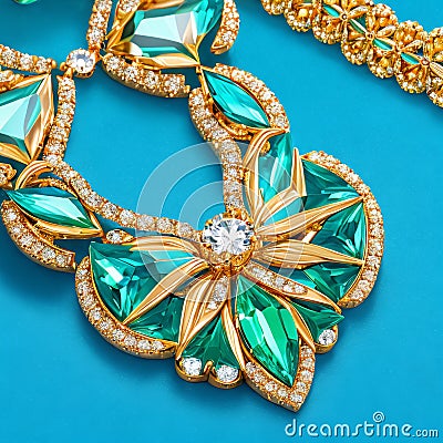 Gleaming jewels, shimmering crystals and dazzling reflections - luxury Stock Photo