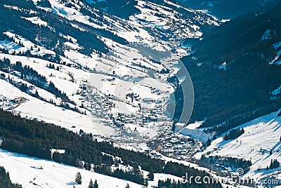 Glemmtal valley in Saalbach Hinterglemm region Stock Photo