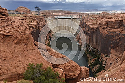 Glen Canyon Dam Stock Photo