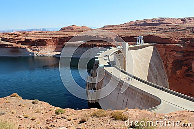 Glen Canyon Dam / Lake Powell Stock Photo