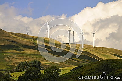 Glen Devon windfarm, Scotland Stock Photo