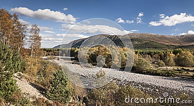 Glen Feshie in the Scottish Highlands. Stock Photo