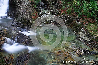 Glen River Swirls in a Green Pool in Northern Ireland Stock Photo