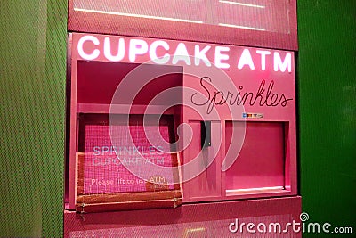 Glendale, California - Sprinkles Cupcakes ATM at THE AMERICANA AT BRAND Editorial Stock Photo