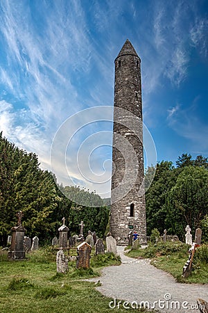 Wicklow Mountains National Park, County Dublin, Ireland, wandering around Wickolw Mountains lakes and woodlands Editorial Stock Photo