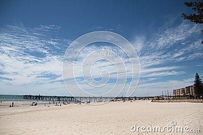 Glenelg Beach, Adelaide Stock Photo