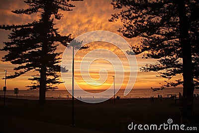 Glenelg Beach, Adelaide Stock Photo