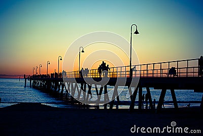 Glenelg beach Stock Photo