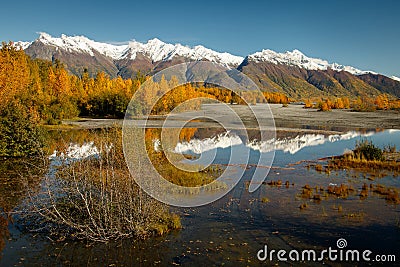 Glenn HWY, one of the most scenic routes in Alaska Stock Photo