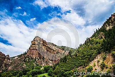 Glenwood Canyon in Colorado Stock Photo