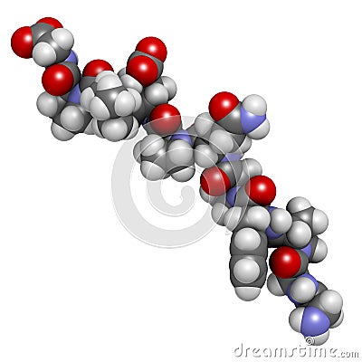 Gliadin derived peptide. Immunogenic breakdown product of gluten Stock Photo