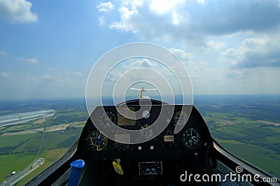 Glider Cockpit Stock Photo