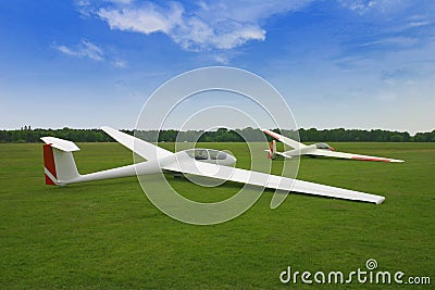 Glider planes Stock Photo