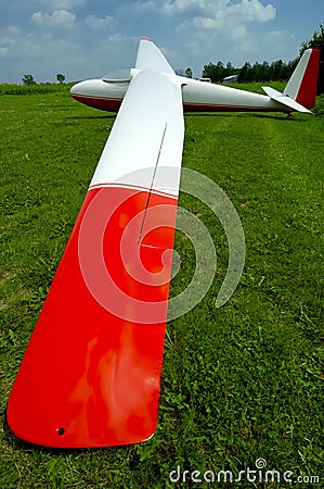Glider Wing w/Paths Stock Photo