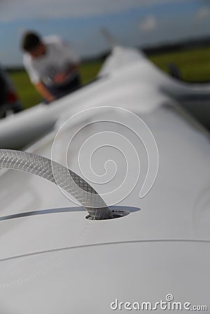 Gliders flilling up with water. Stock Photo