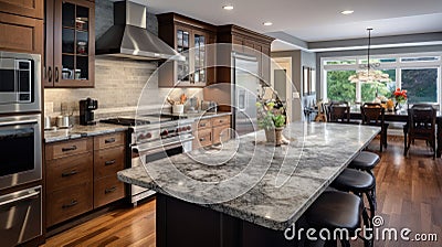 Glimpse into modern sleek and stylish kitchen design Stock Photo