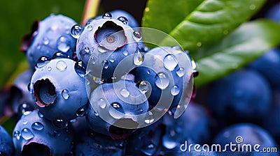 glisten wild blueberry blue Cartoon Illustration