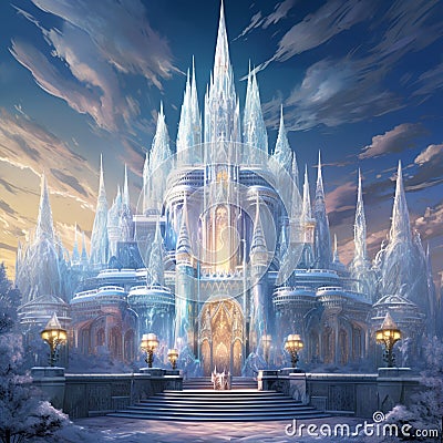 Glistening Ice Palace Stock Photo