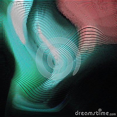 Glitch Abstract Background Vector Illustration