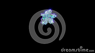 glitch alphabet of gemstones with chromatic aberrance - asterisk, isolated - object 3D rendering Stock Photo