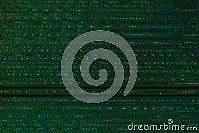 Glitch art pixel noise green striped pattern Stock Photo