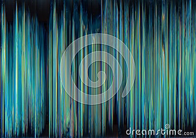 Glitch background digital distortion blue noise Stock Photo