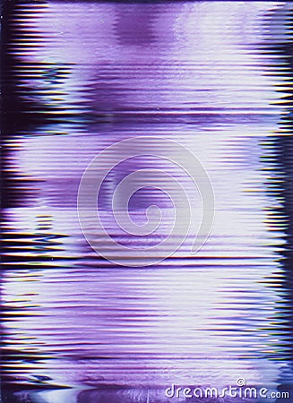 glitch background digital noise purple display Stock Photo