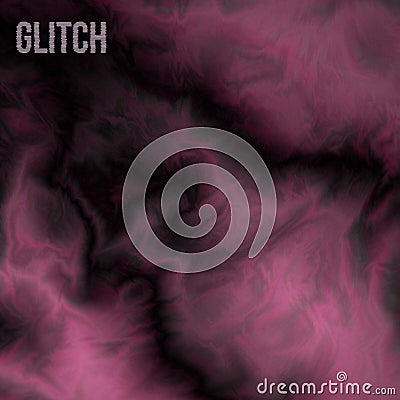 Glitch background. Pink black color diffusion. Watercolor painting digital effect. Futuristic vector illustration. Marble texture Vector Illustration