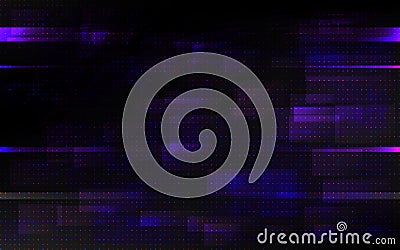 Glitch cyberpunk effect. Digital color noise. Futuristic video error. Playback artifacts. Abstract overlay design. No Cartoon Illustration