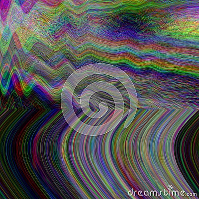 Glitch illustration background. Technology retro screen error. Digital pixel noise abstract design. Photo effect Cartoon Illustration